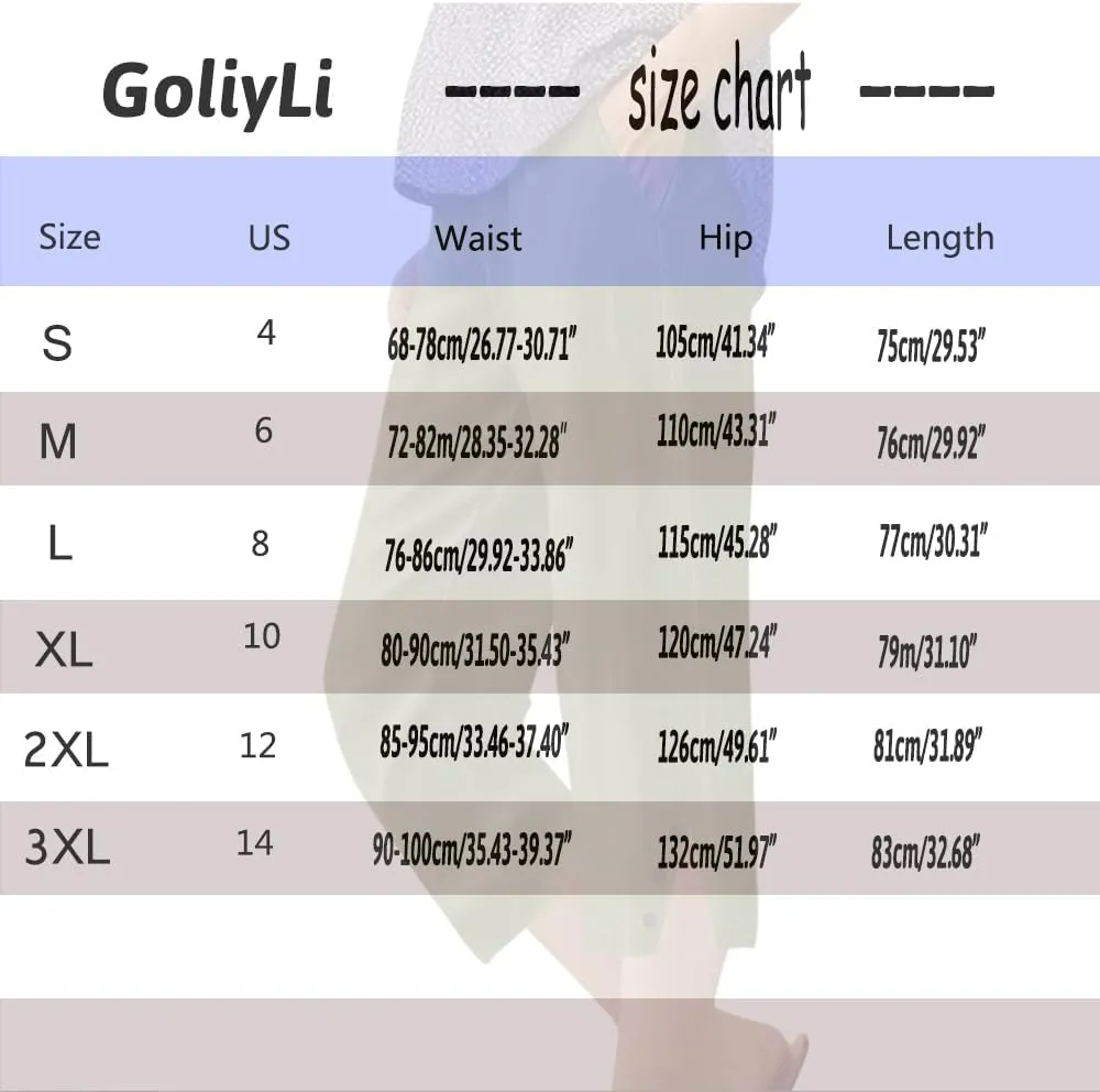 2025 Capri Pants for Women Casual Summer Drawstring Elastic High Waist Linen Pant Straight Leg Cropped Trouser