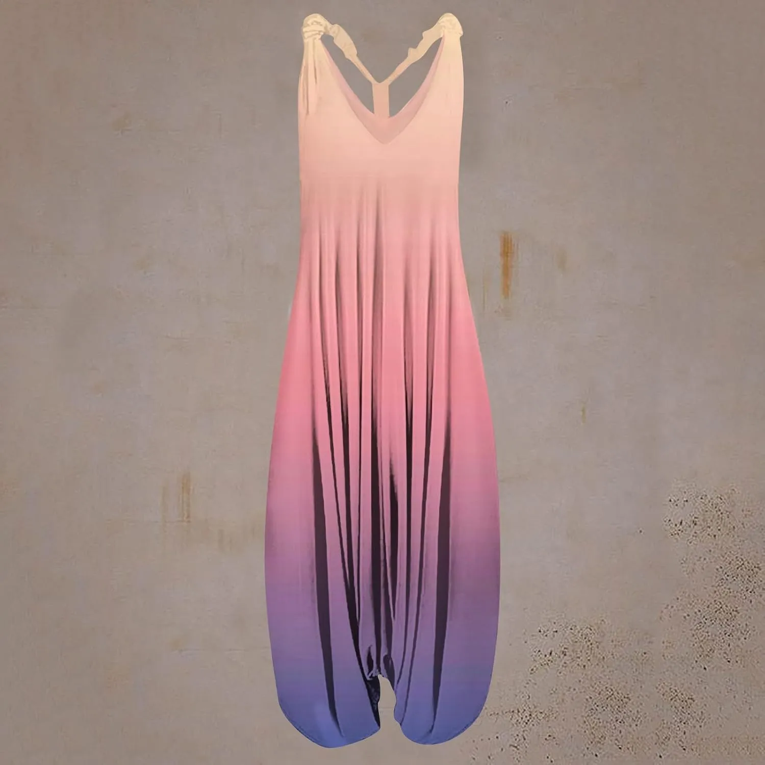 2025 Women Boho Overalls Plus Size Summer Fashion Jumpsuit Loose Fit Rompers Floral Printed Baggy Bohemia Harem Pants