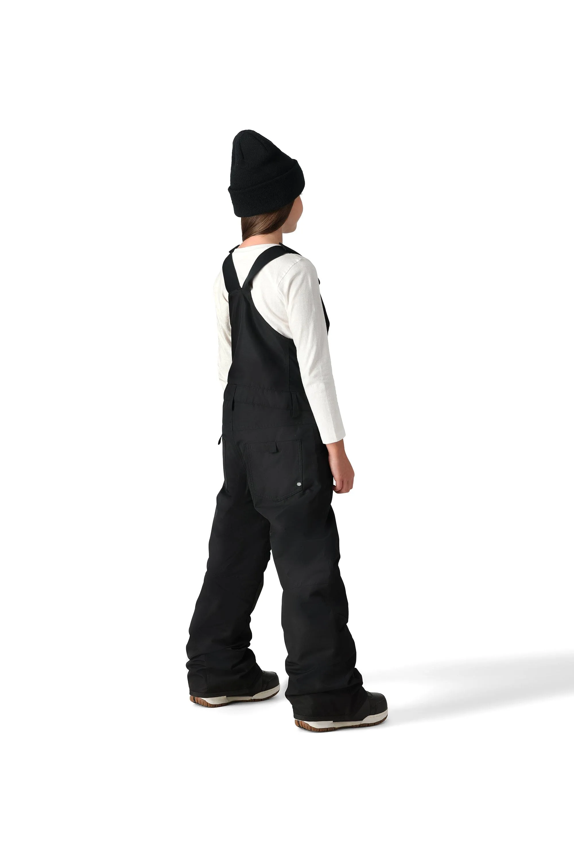 686 Girl's Sierra Insulated Bib Snowboard Bib Pants Black 2025
