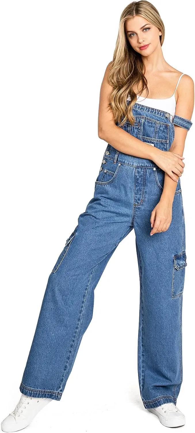 90s Retro Dungaree Utility Denim Twill Jumpsuit Overalls