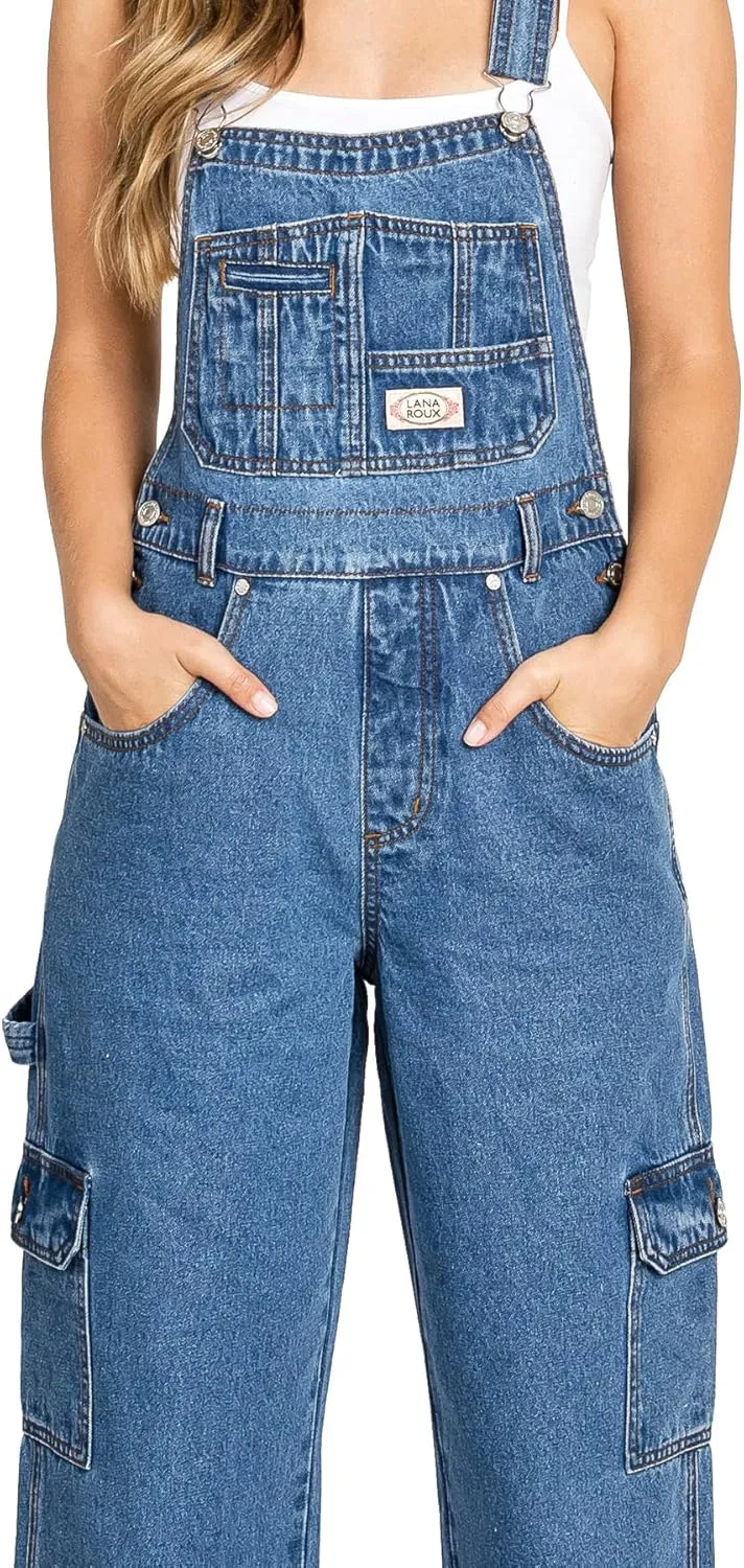 90s Retro Dungaree Utility Denim Twill Jumpsuit Overalls