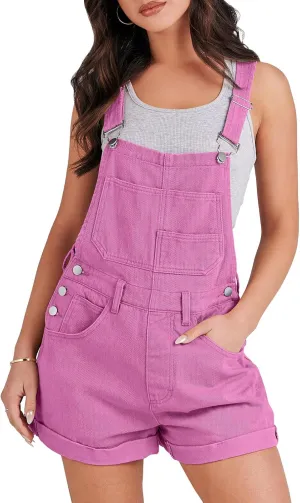 ANRABESS Overalls for Women Denim Shorts Overalls 2025 Summer Casual Loose Fit Adjustable Rompers Jean jumpsuit Bib Shortalls