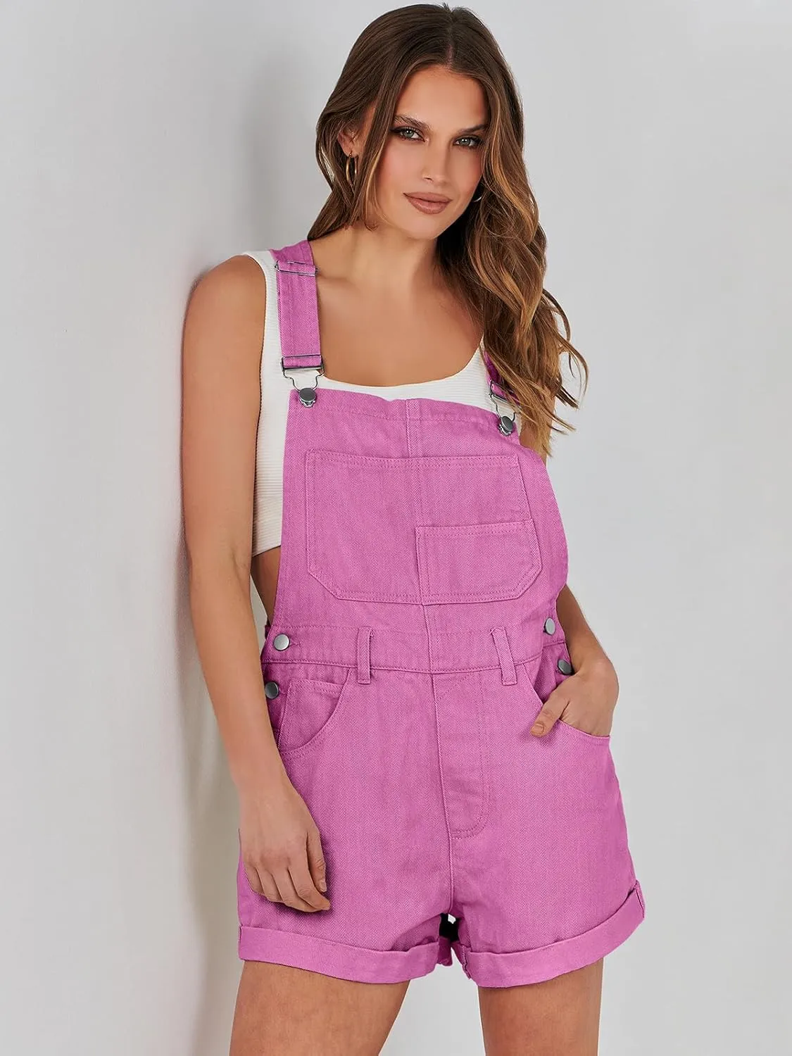 ANRABESS Overalls for Women Denim Shorts Overalls 2025 Summer Casual Loose Fit Adjustable Rompers Jean jumpsuit Bib Shortalls