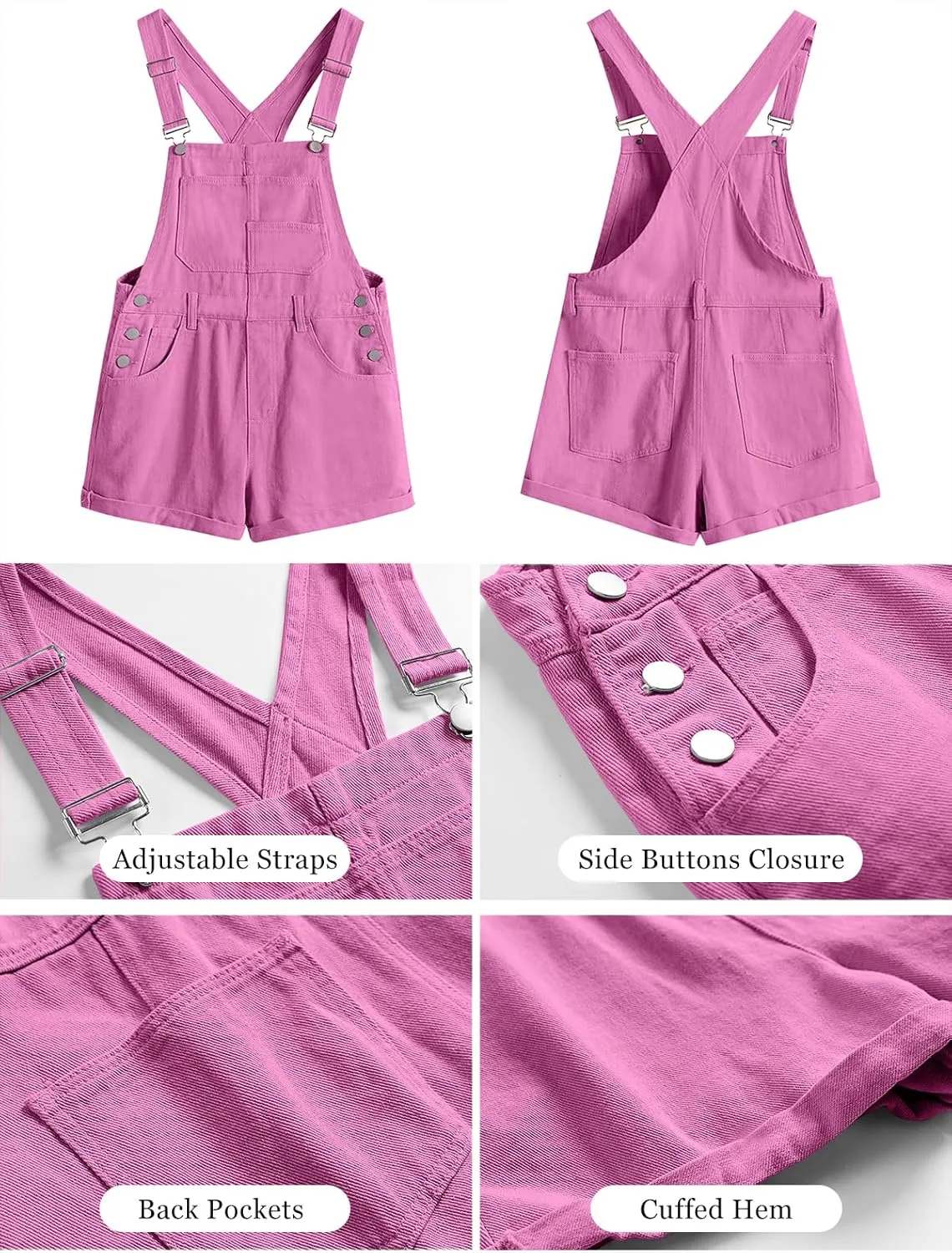 ANRABESS Overalls for Women Denim Shorts Overalls 2025 Summer Casual Loose Fit Adjustable Rompers Jean jumpsuit Bib Shortalls