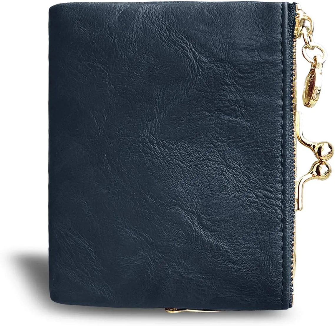 AOXONEL Womens Wallet Small Rfid Ladies Compact Bifold Leather Vintage Coin Purse With Zipper and Kiss Lock
