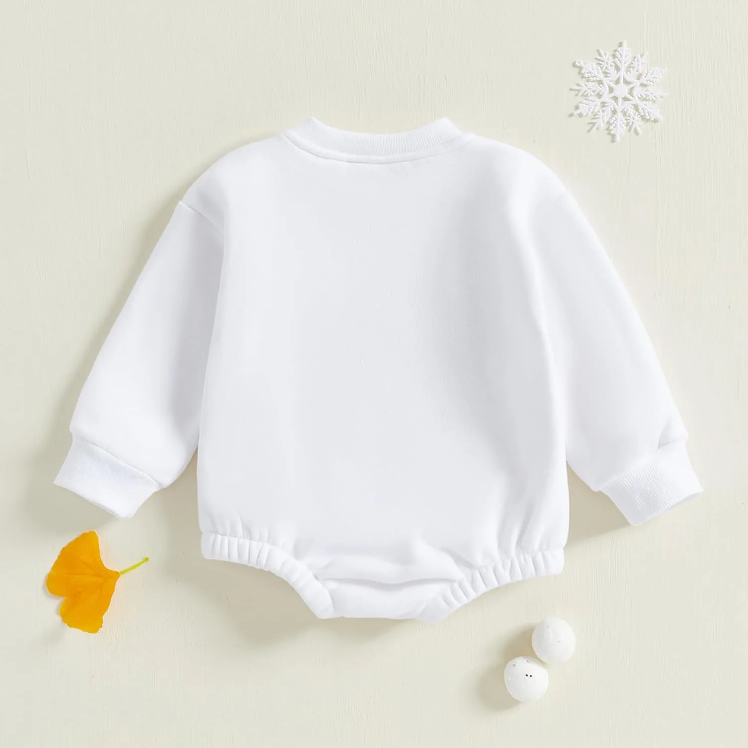 Baby Boy Girl Warm Sweatshirt Romper Solid Long Sleeve Fleece Sweater Bubble Romper Fall Winter Outfit Clothes