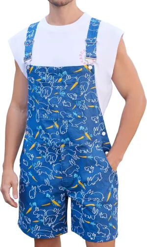 Bib Overalls for Men Shorts Romper Festival Jumpsuits Fashion Coveralls