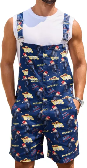 Bib Overalls for Men Shorts Romper Festival Jumpsuits Fashion Coveralls