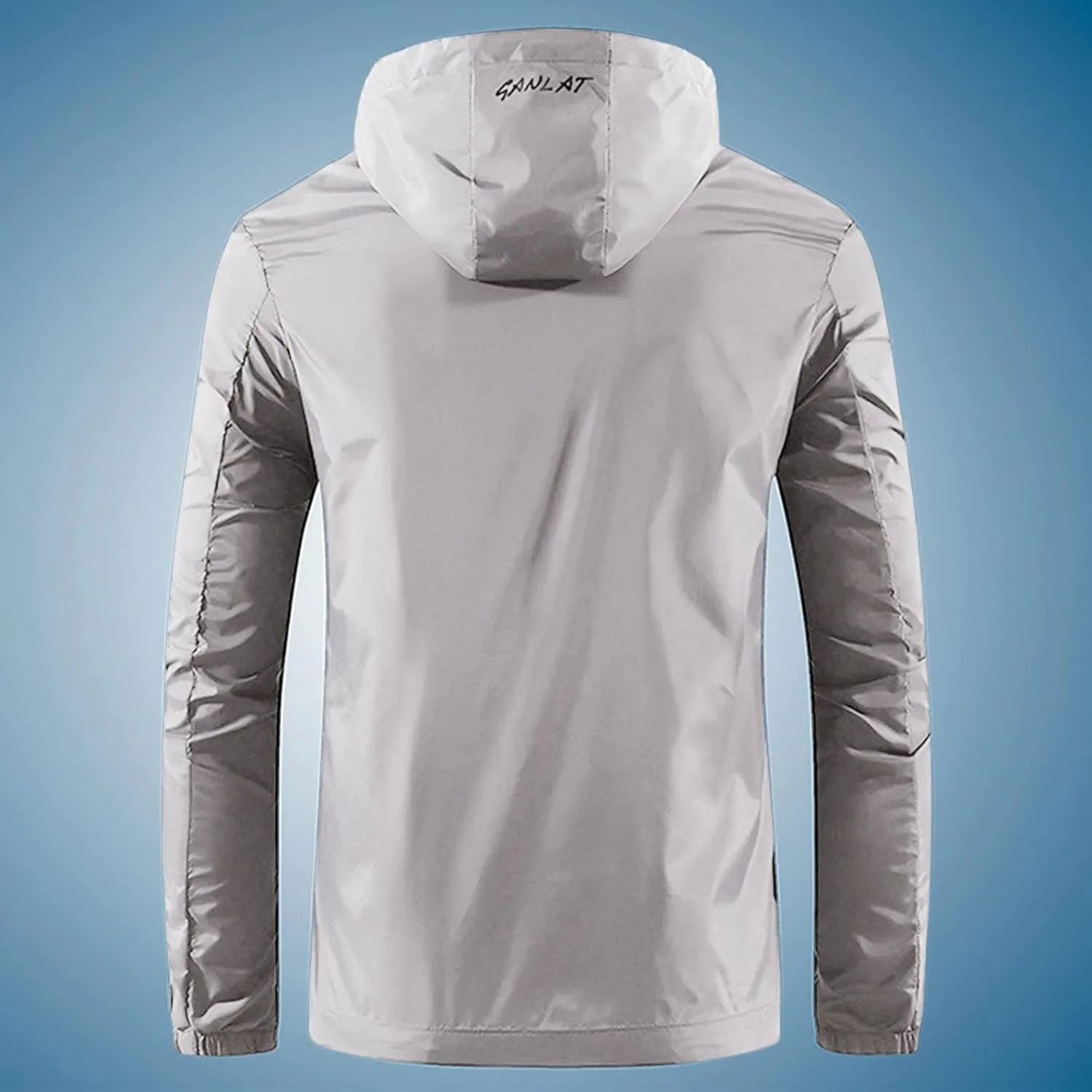 BIFUTON Waterproof Jackets for Men Lightweight Full Zip Up Hoodie Long Sleeve Windbreaker Jackets Outdoor Hiking Trench Coats