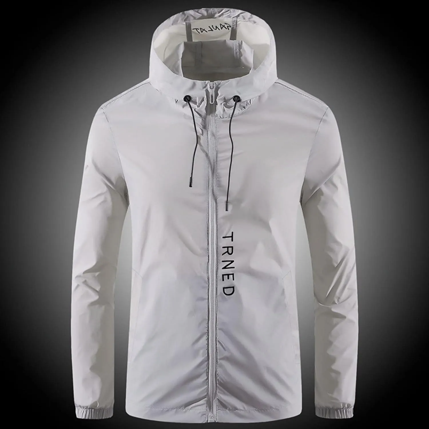 BIFUTON Waterproof Jackets for Men Lightweight Full Zip Up Hoodie Long Sleeve Windbreaker Jackets Outdoor Hiking Trench Coats