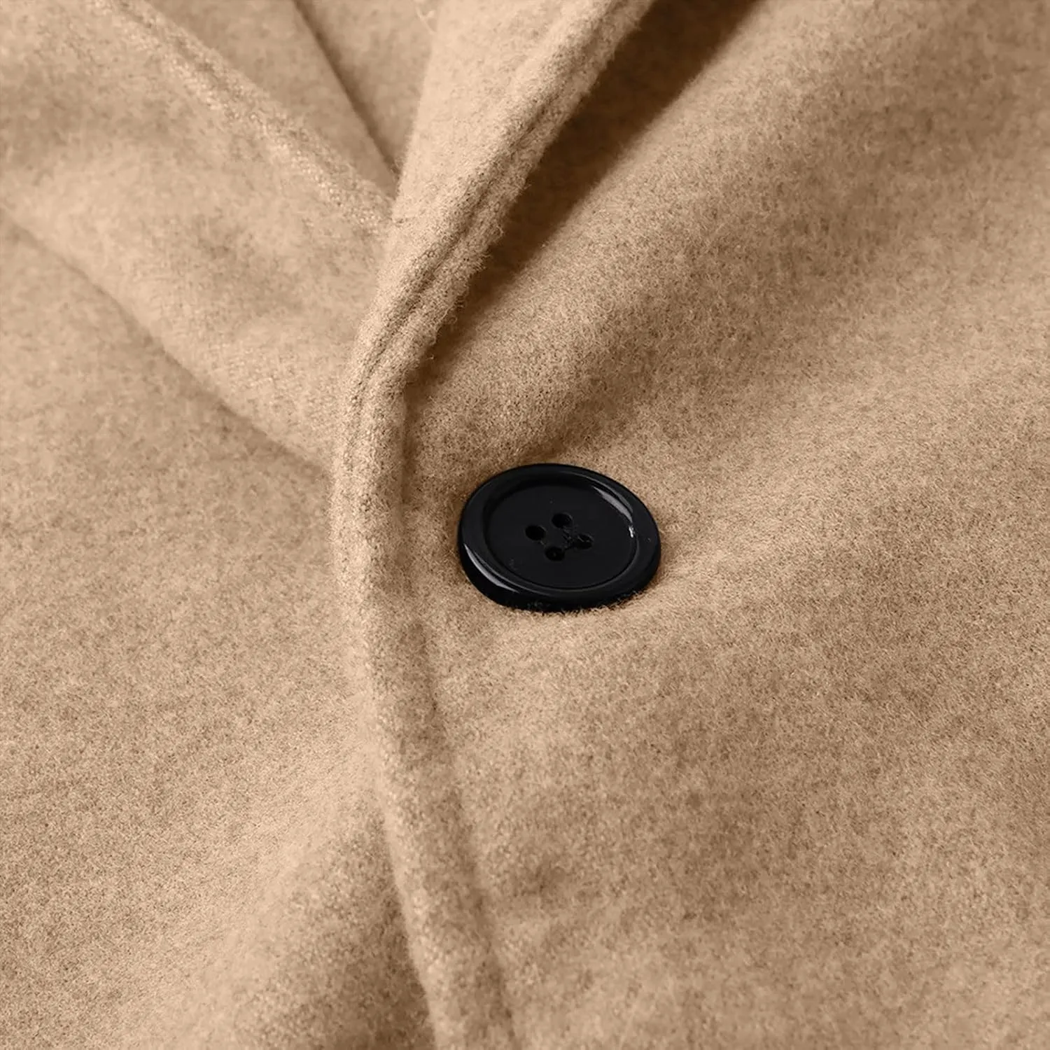 black trench coat Coat Lapel Collar Long Sleeve Padded Leather Jacket Vintage Thicken Coat men's wool jackets coats