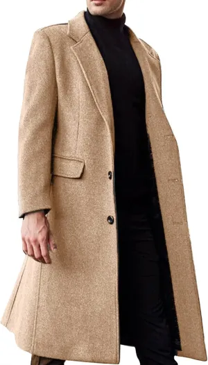 black trench coat Coat Lapel Collar Long Sleeve Padded Leather Jacket Vintage Thicken Coat men's wool jackets coats