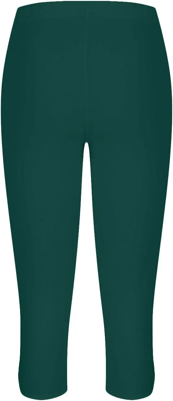 Capri Leggings for Women High Waisted Yoga Capri Pants Stretchy Lounge Pants Solid Color Capri Leggings Pajama Capri