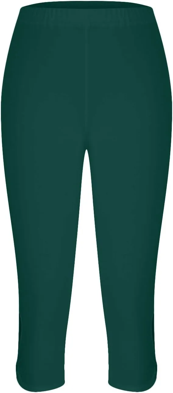 Capri Leggings for Women High Waisted Yoga Capri Pants Stretchy Lounge Pants Solid Color Capri Leggings Pajama Capri