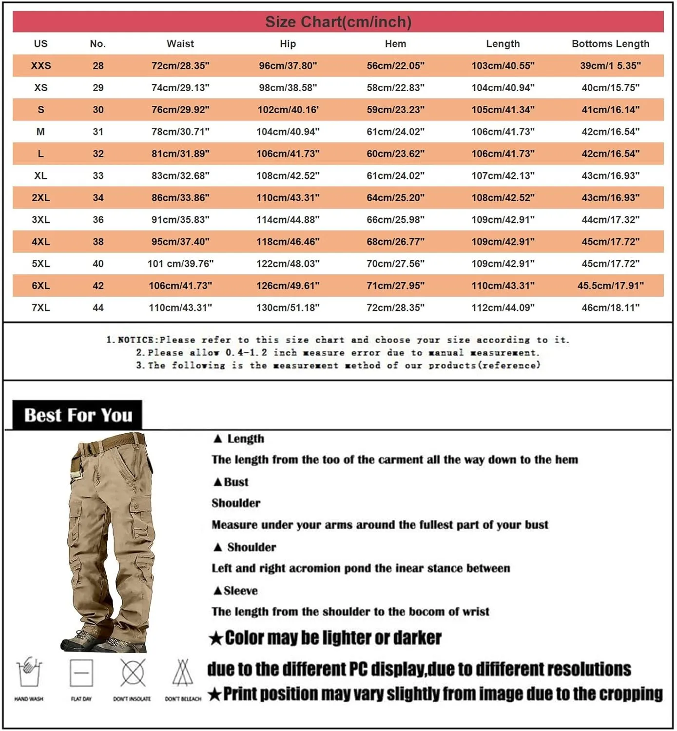 Cargo Pants for Men Camo Stretch Button Waist Tactical Pants Relaxed Fit Fleece Lined Tapered Sweatpants with Pockets