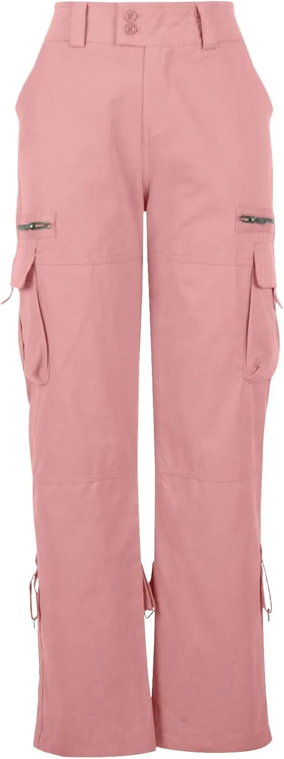 Cargo Pants for Women Mid Rise Pockets Baggy Trousers Loose Lightweight Hiking Pants Y2K Fashion Boyfriend Streetwear Pants