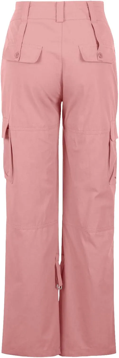 Cargo Pants for Women Mid Rise Pockets Baggy Trousers Loose Lightweight Hiking Pants Y2K Fashion Boyfriend Streetwear Pants