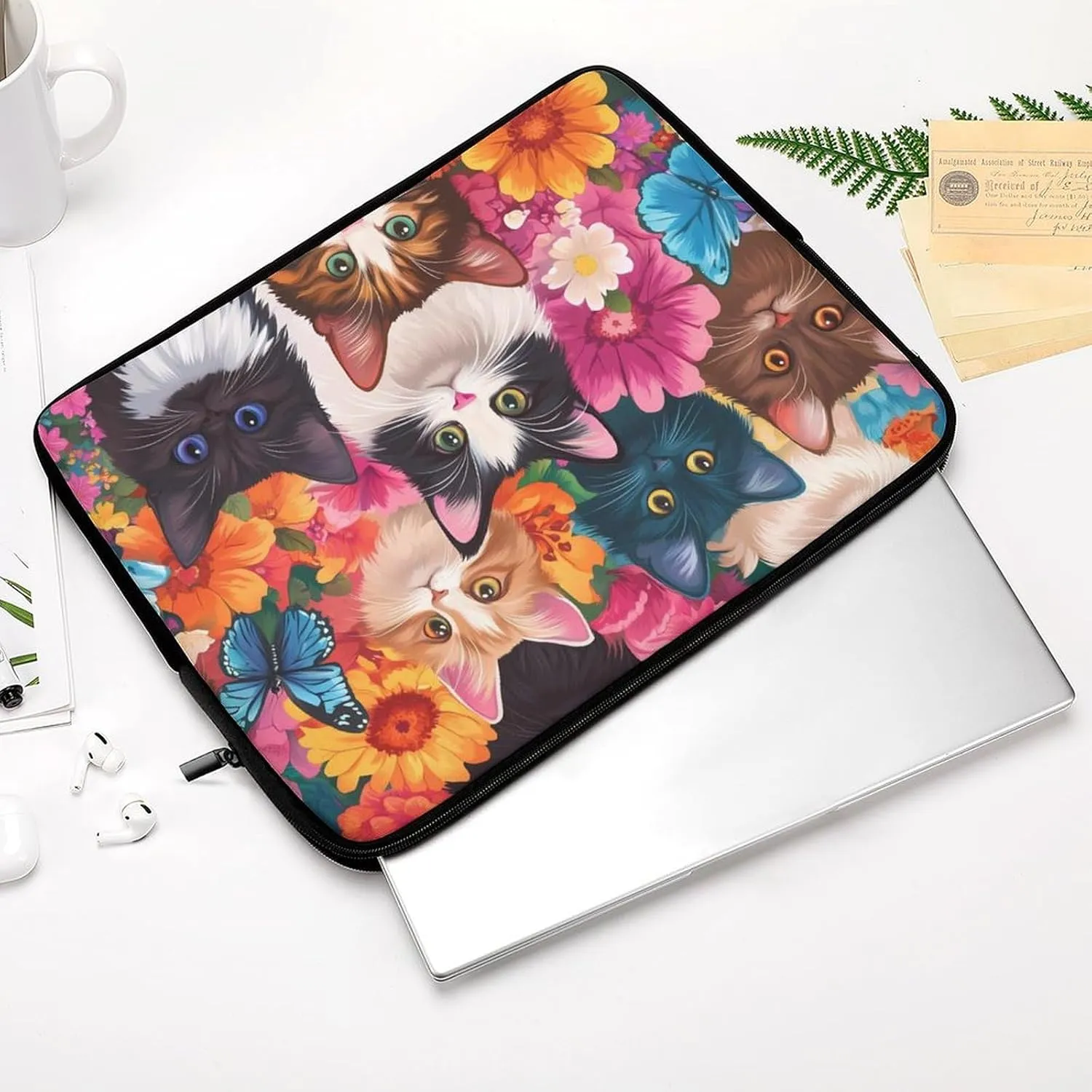 Cat (1) Laptop Case Sleeve Bag 17inch Durable Shockproof Protective Computer Carrying Cover Briefcase