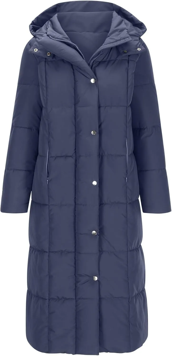 Ceboyel Long Winter Coats for Women 2024 Puffer Jackets Hooded Thickened Down Coat Trendy Ladies Outerwear Clothes With Hood