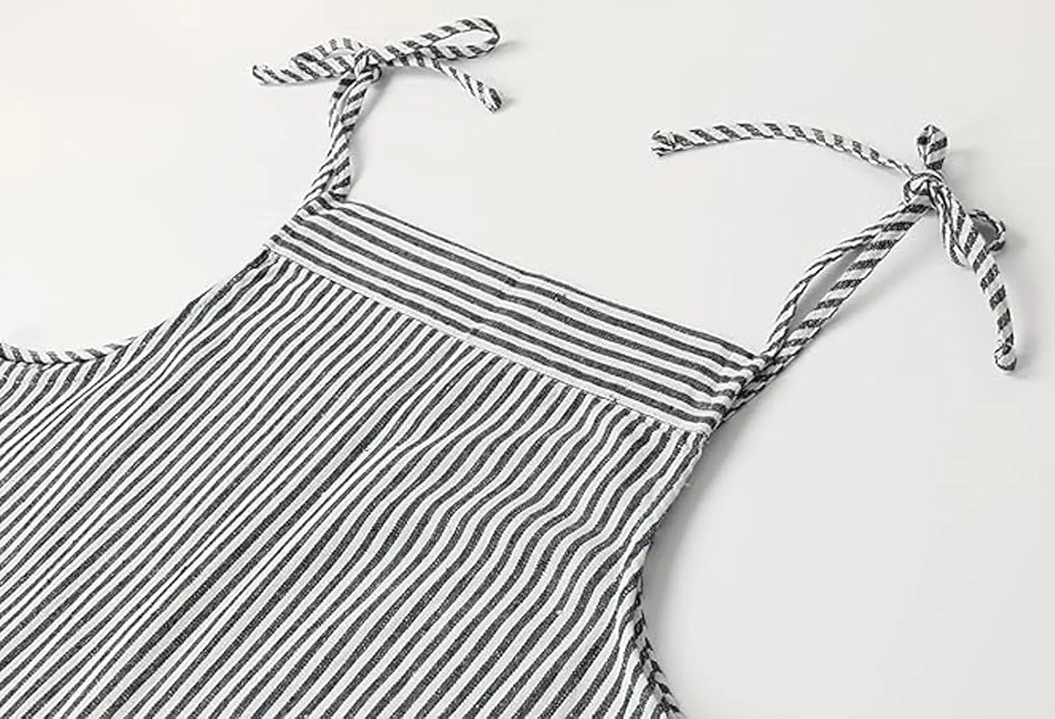 CHARTOU Women Oversized Summer Casual Stripes Cargo Jumpsuit Wide Leg Bib Overall Striped Linen Pants Dungarees Pocket