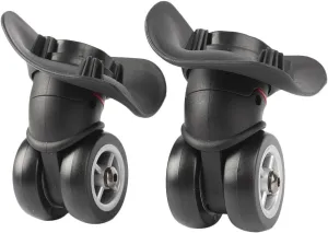 Cnfang4 Replacement Luggage Spinner Wheel 2Pcs Set of Suitcase Wheel Universal for Most Luggage W042, Black Small