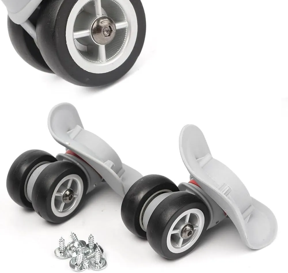 Cnonee1 Replacement Luggage Spinner Wheel 2Pcs Set of Suitcase Wheel Universal for Most Luggage W042, Grey Large