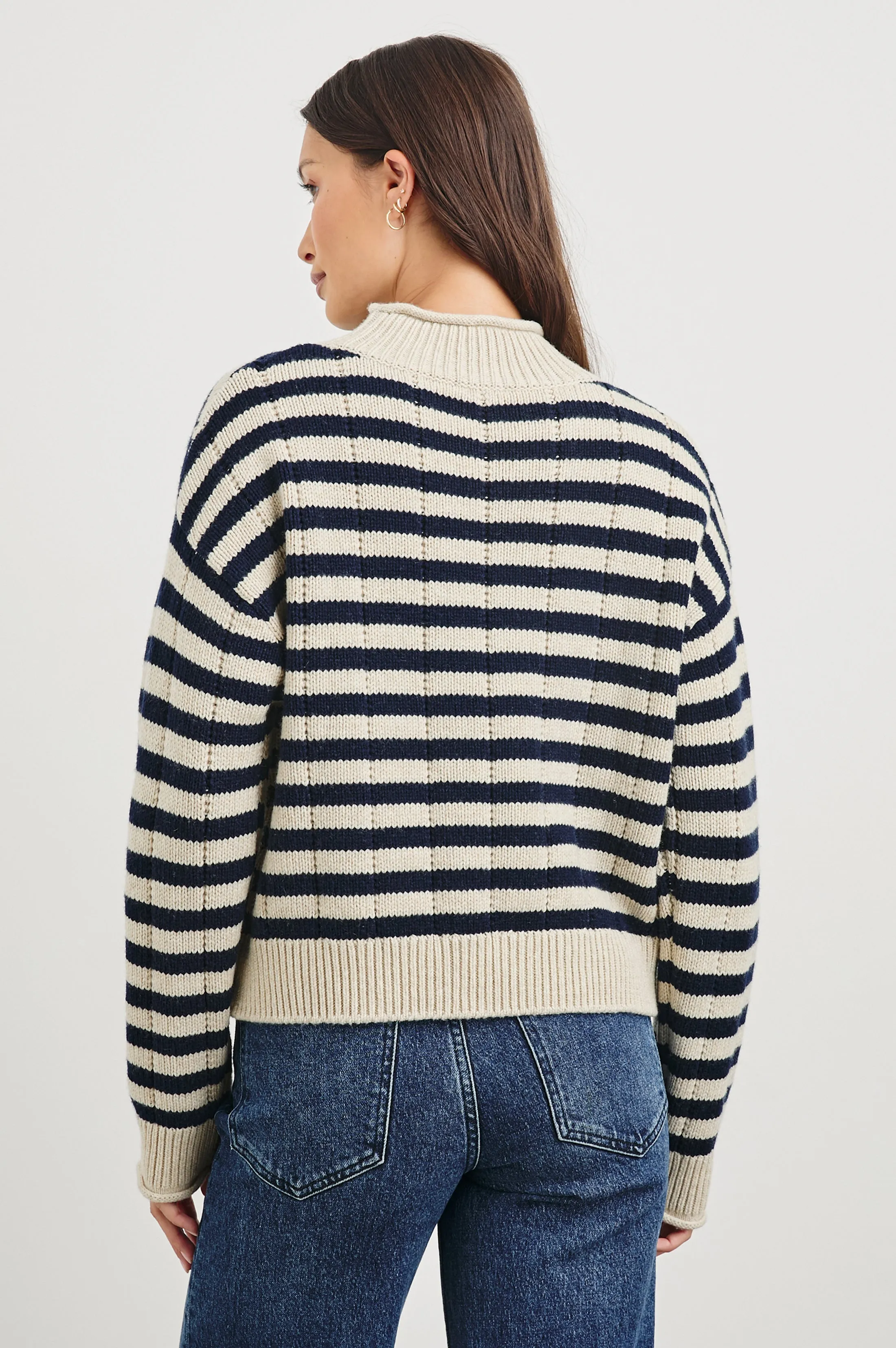 CORRINE SWEATER - OAT NAVY STRIPE