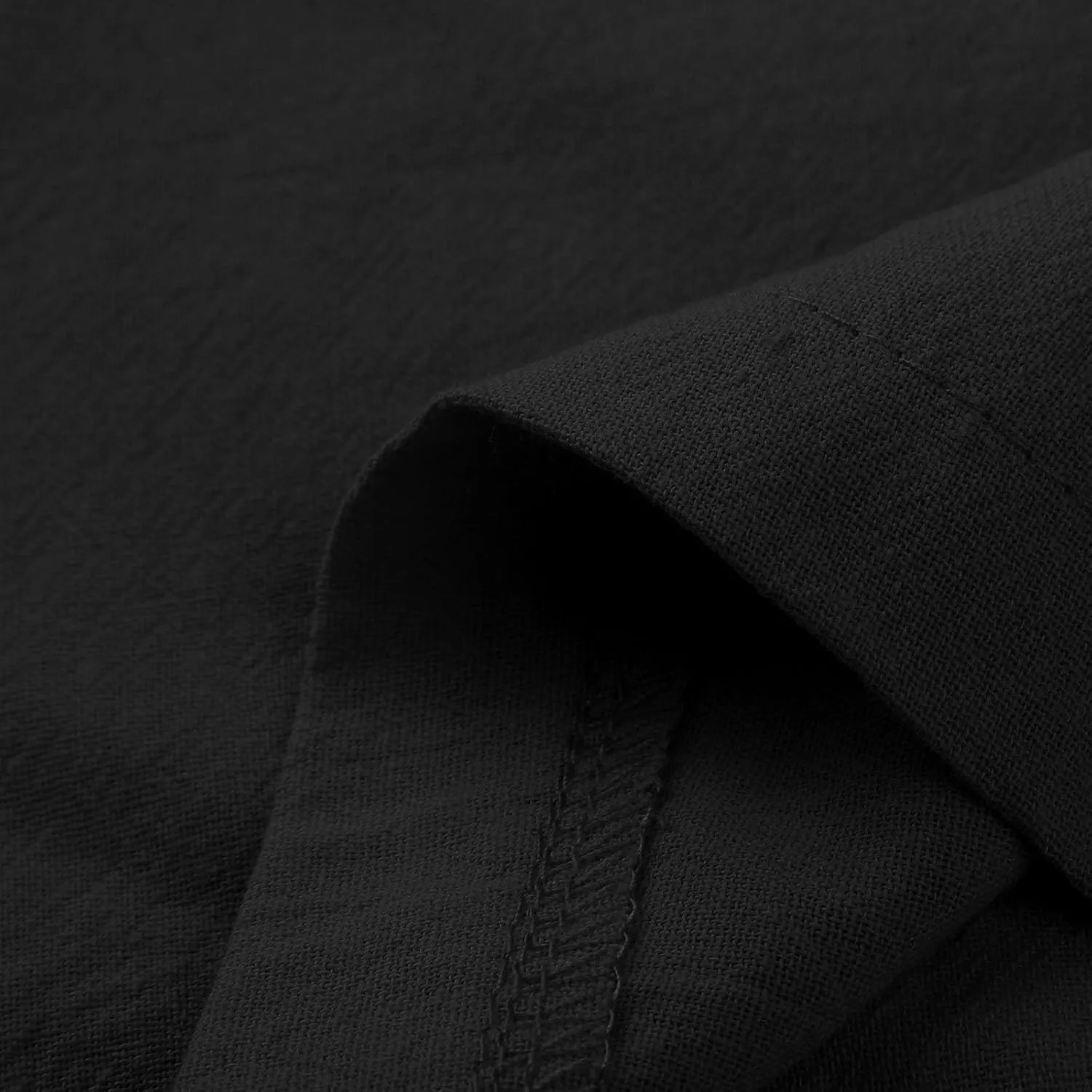 Cotton Linen Capri Pants for Women Flowy Wide Leg Summer High Waisted, Black Cargo Pants Women Golf Trousers