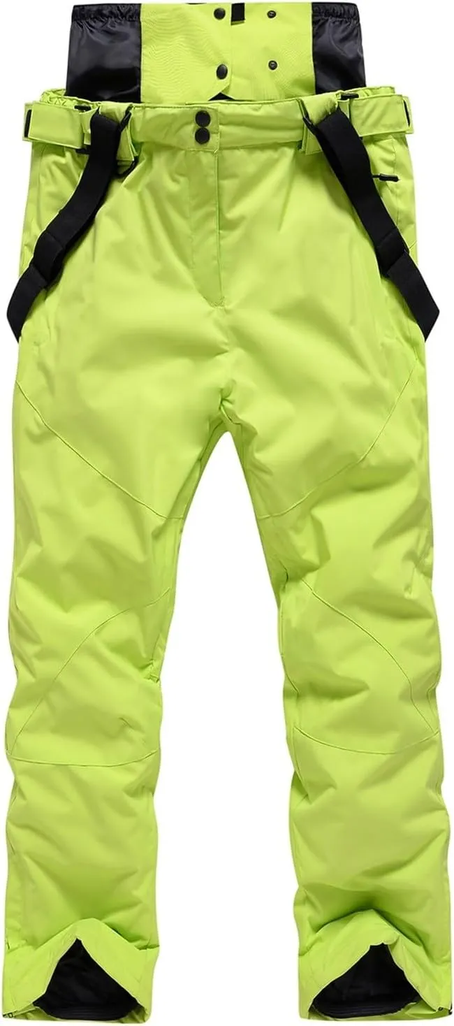 CRNTCEM Mens Ski Snow Bib Pants Women Ski Snow Bib Pant Outdoor Breathable Waterproof Windproof Thermal Snowboard Bib Pants