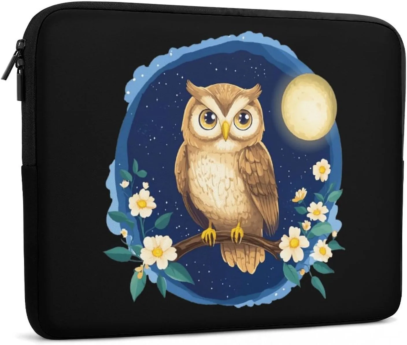 Cute Floral Owl Laptop Case Sleeve Bag 15inch Durable Shockproof Protective Computer Carrying Cover Briefcase