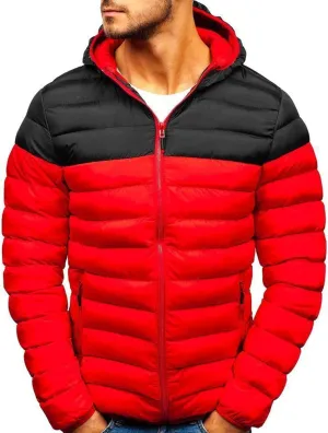 Down Jacket Men Winter Jackets Packable Lightweight Jacket Long Sleeve Zip Up Fuzzy Winter Jackets with Hood
