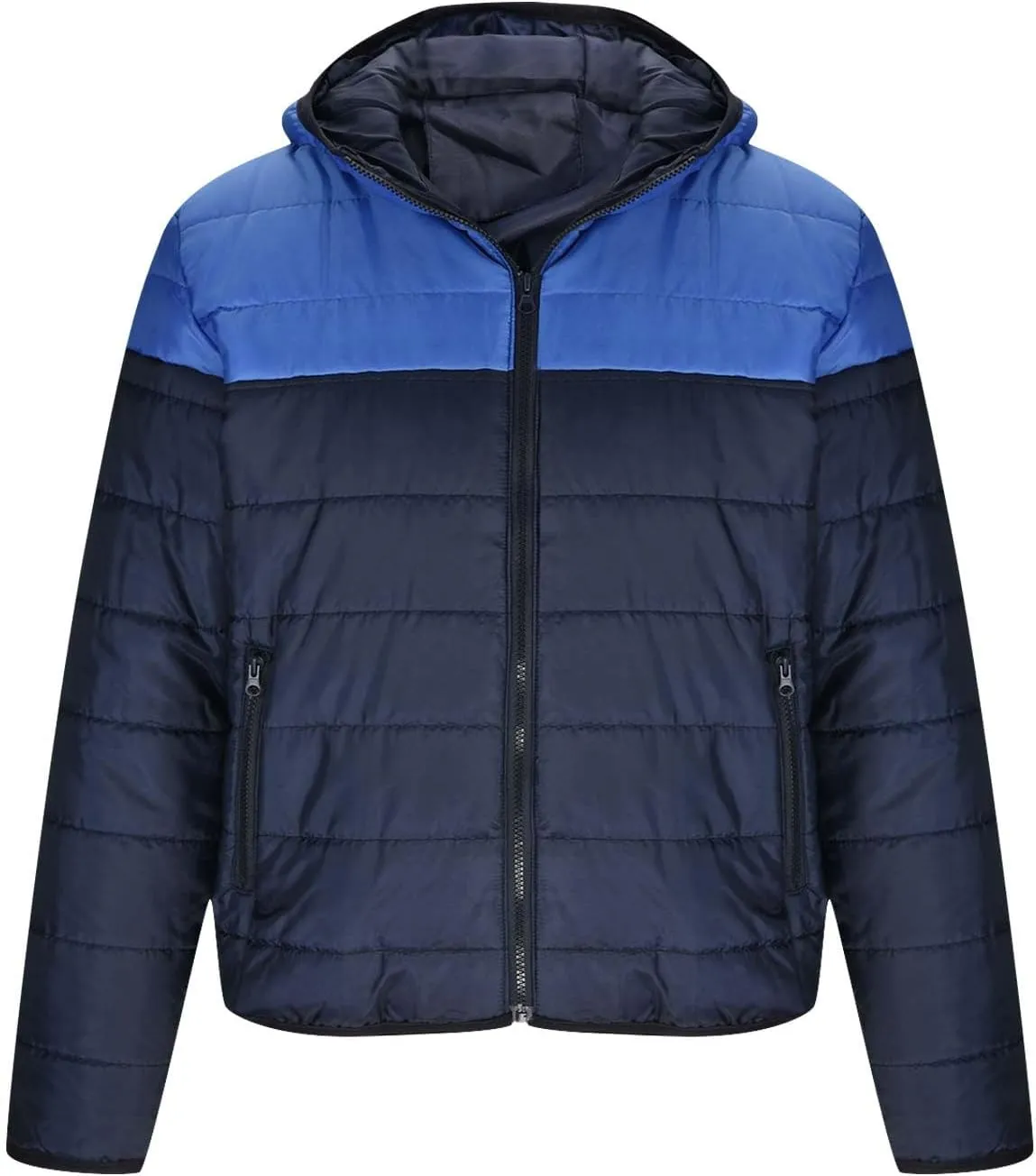 Down Jacket Men Winter Jackets Packable Lightweight Jacket Long Sleeve Zip Up Fuzzy Winter Jackets with Hood