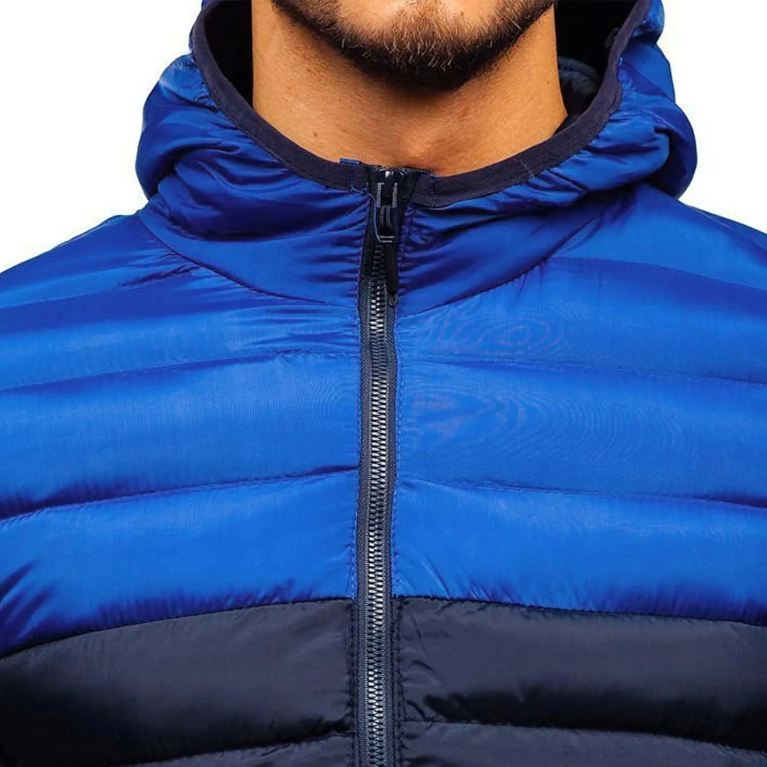 Down Jacket Men Winter Jackets Packable Lightweight Jacket Long Sleeve Zip Up Fuzzy Winter Jackets with Hood