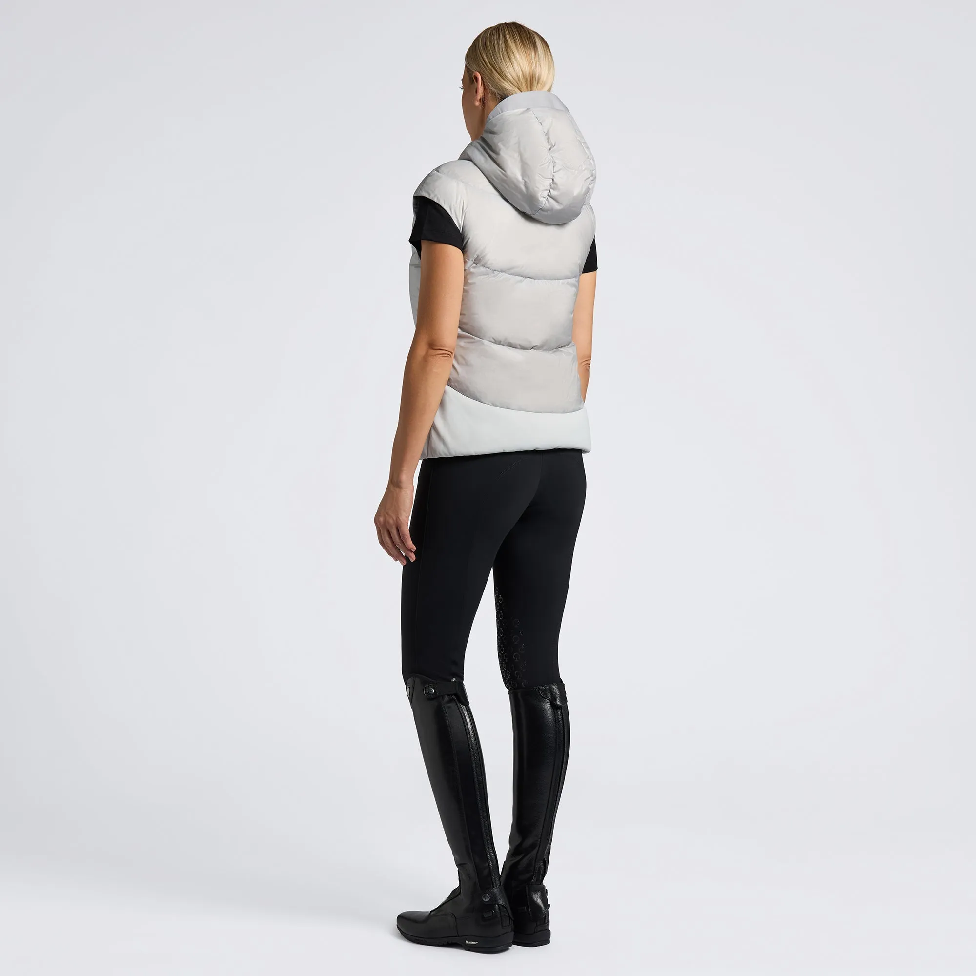 Down Padded Women's Vest - Light Grey