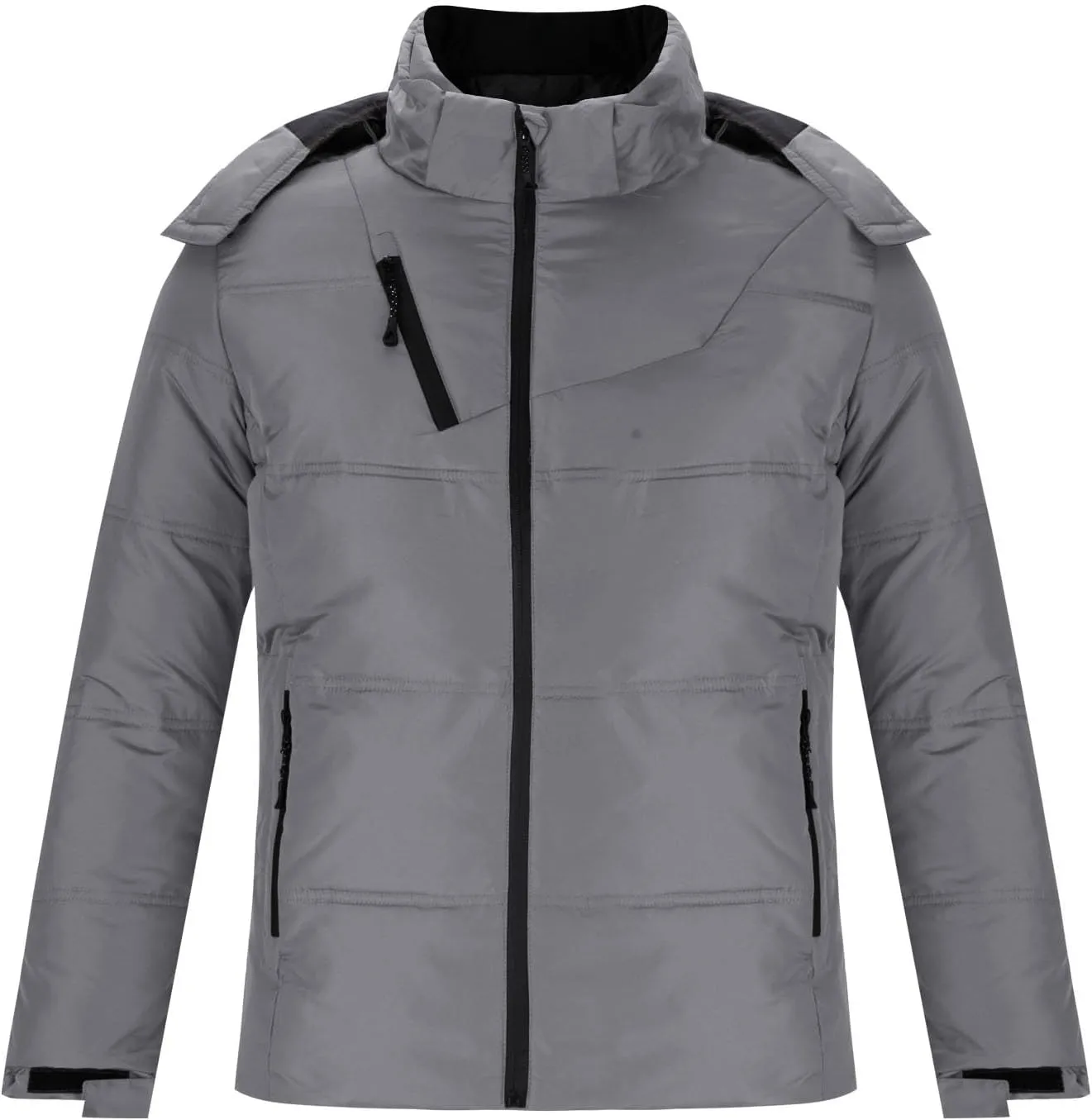 Down Winter Coats for Men Waterproof Hooded Puffer Jacket Cotton Padded Warm Outerwear with Pockets