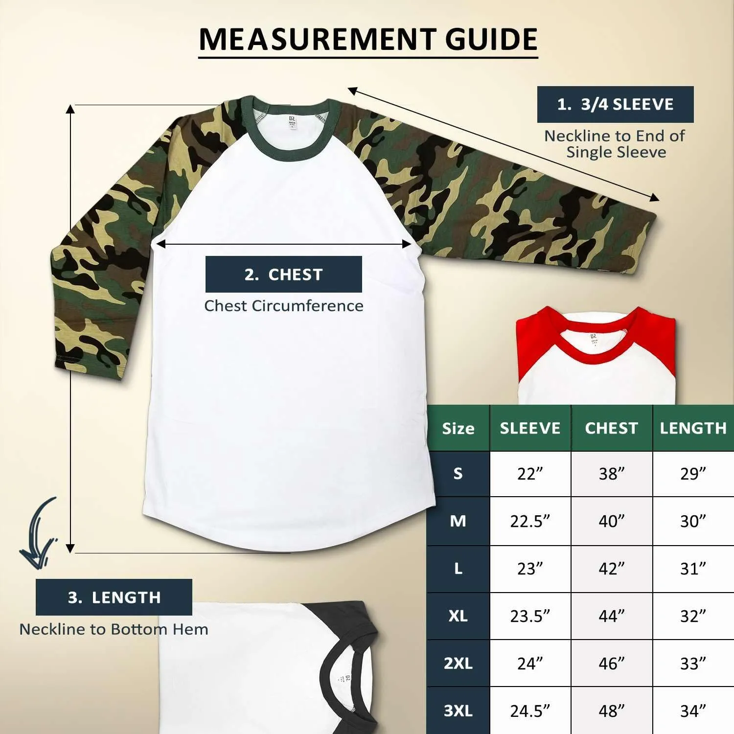 Dream USA Men's Casual 3/4 Sleeve Baseball Tshirt Raglan Jersey Shirt White/.