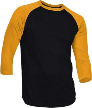Dream USA Men's Casual 3/4 Sleeve Baseball Tshirt Raglan Jersey Shirt White/.