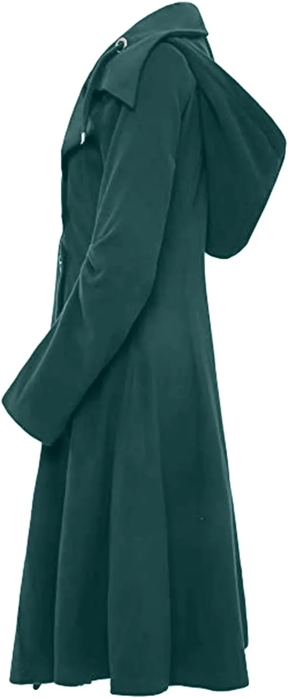 Dress Coats for Women Casual Singel-Breasted Notched Lapel Trench Coats Winter Warm Oversized Long Wool Coats