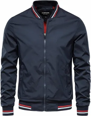evzosrz Men's Varsity Letterman Jacket Casual Slim Fit Baseball Jackets Autumn Winter Full Zip Up Fashion Warm Coat