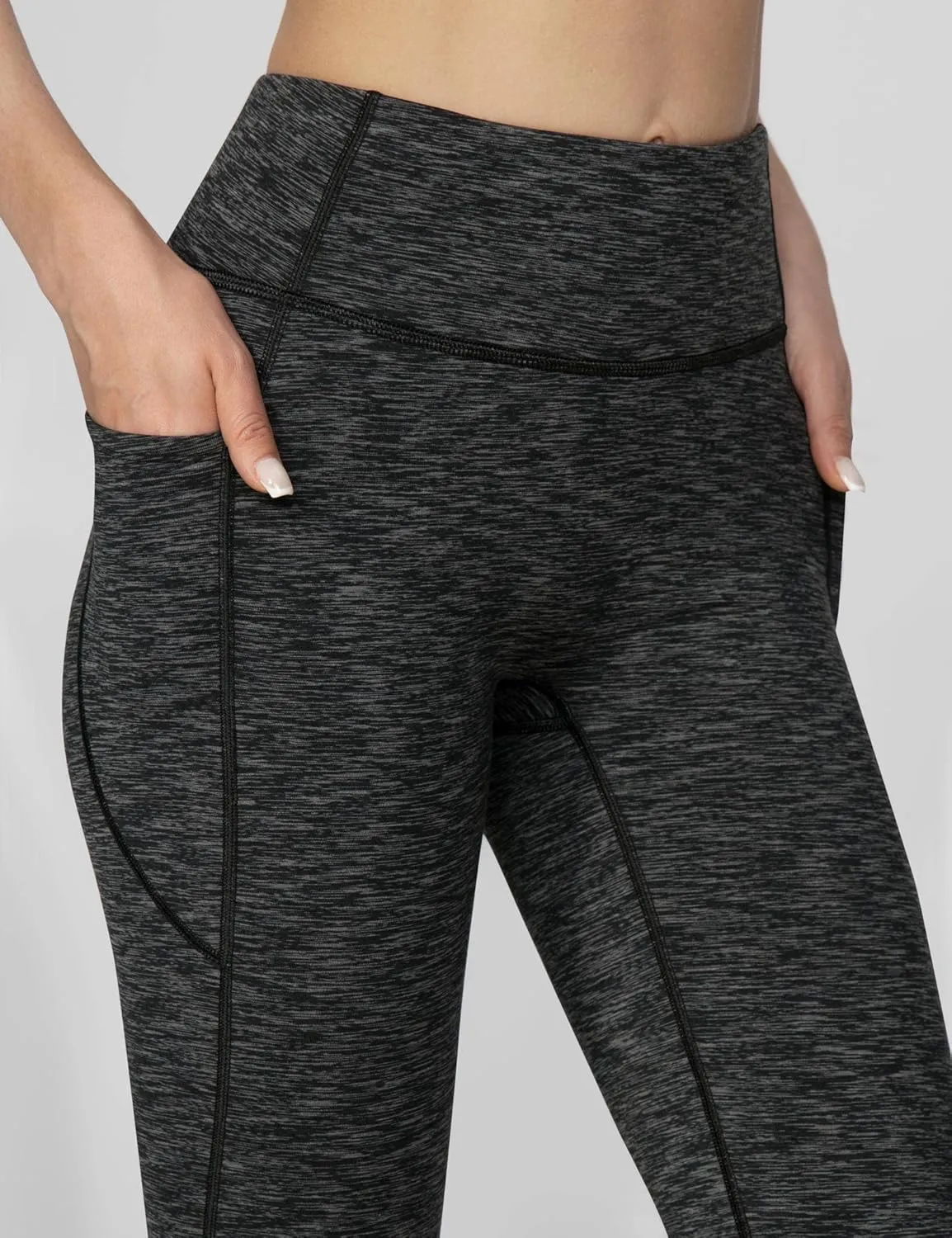 Ewedoos Fleece Lined Pants Women Thermal Yoga Pants with Pockets High Waist Warm Pants Winter Flare Leggings for Women