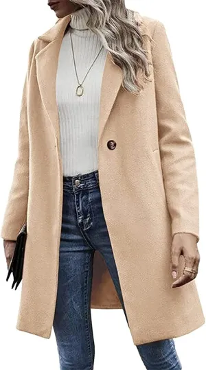 Fall Trench Coat for Women 2024 Single Breasted Outerwear Windproof Classic Overcoat Casual Slim Outdoor Jackets