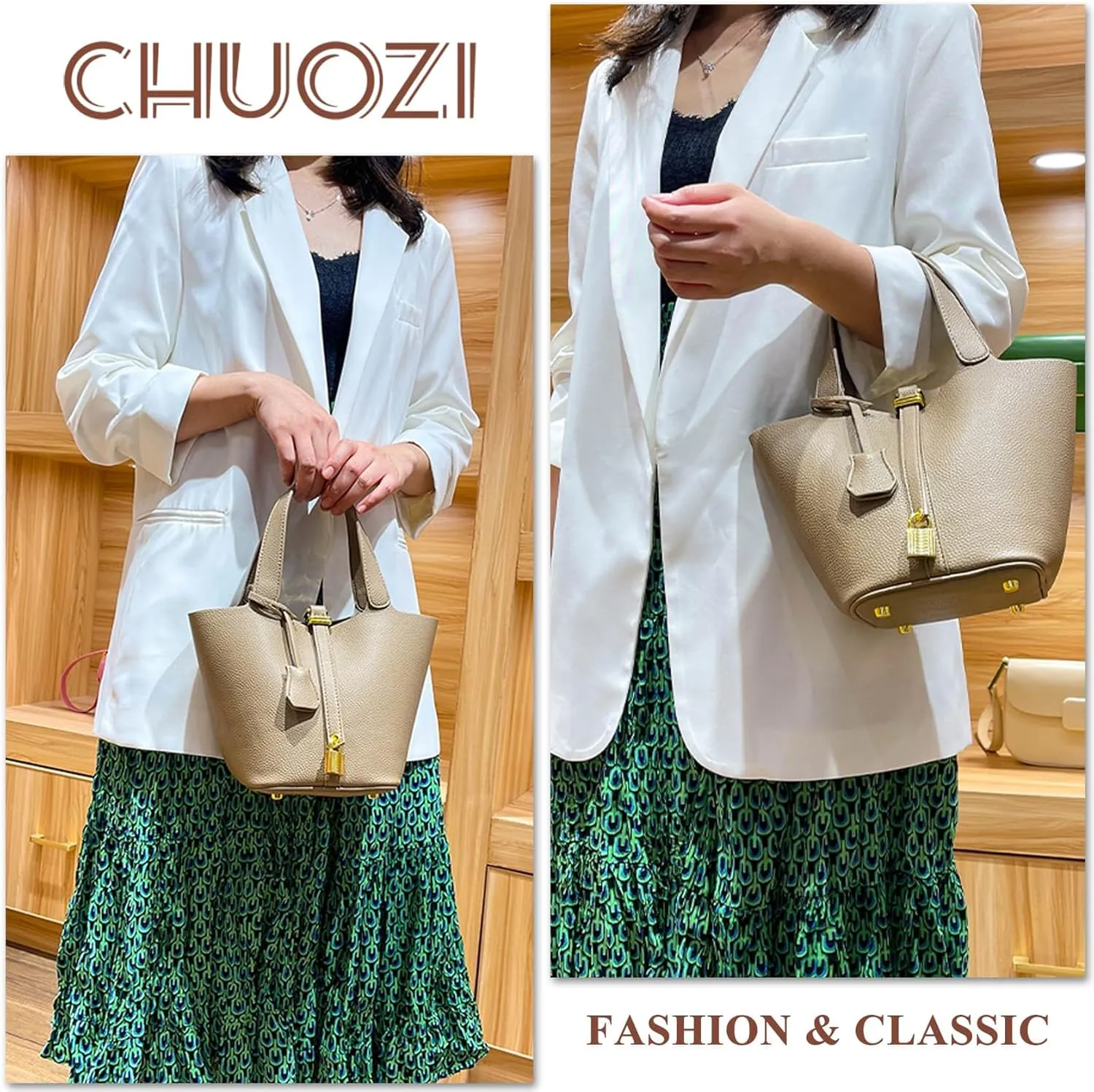 Faux Leather Top Handle Small Handbags for Women Simple Soft Bucket Bag Commuter Satchel Ladies Everyday Work Purses