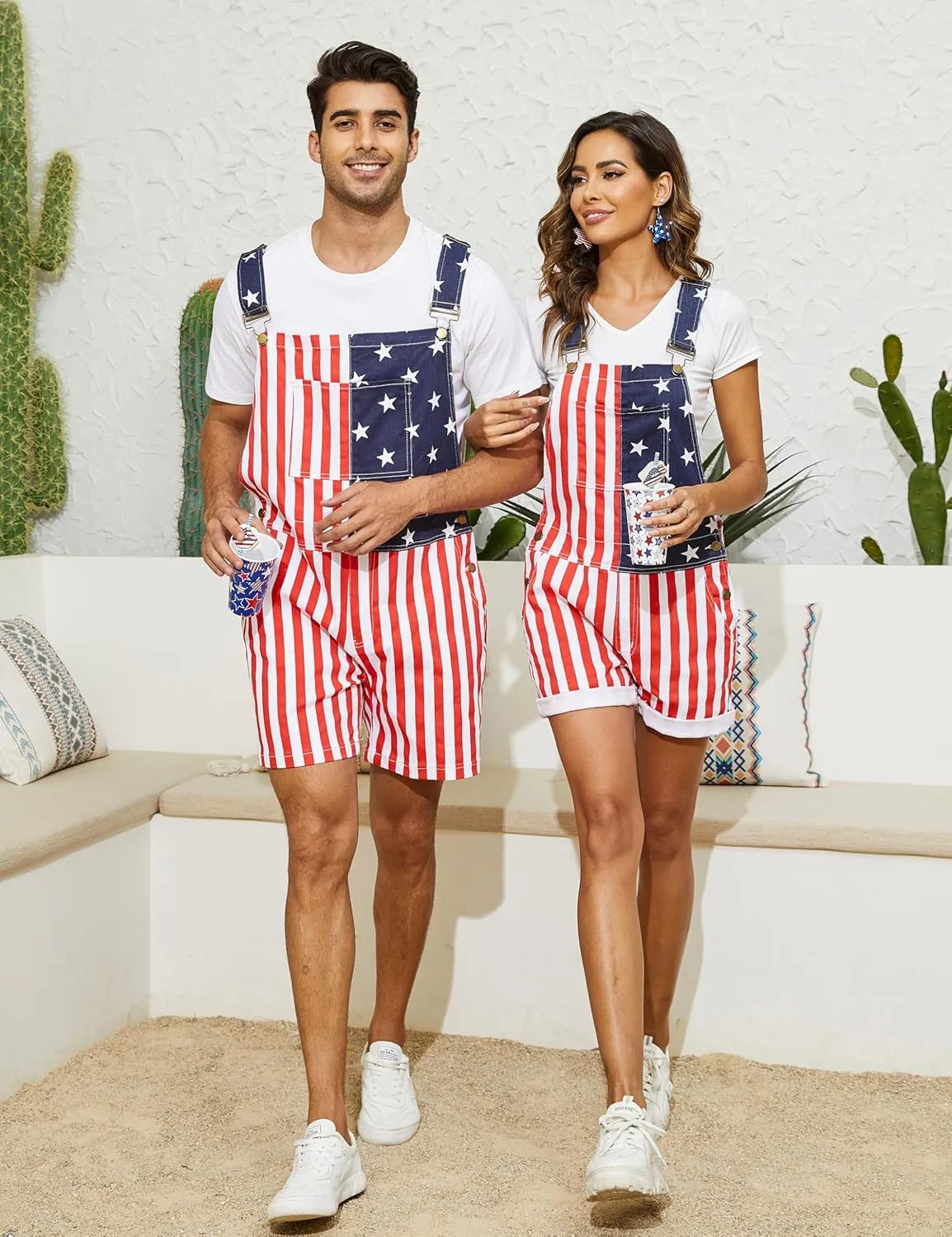 Festival Overalls for Men Fashion Jumpsuits Shorts Romper Bibs Coveralls