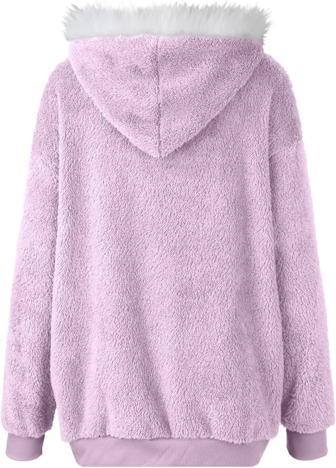 Fleece Jacket Women Sherpa Jacket Zip Up Hooded Oversized Coats Warm Winter Coats for Women 2024 with Pockets