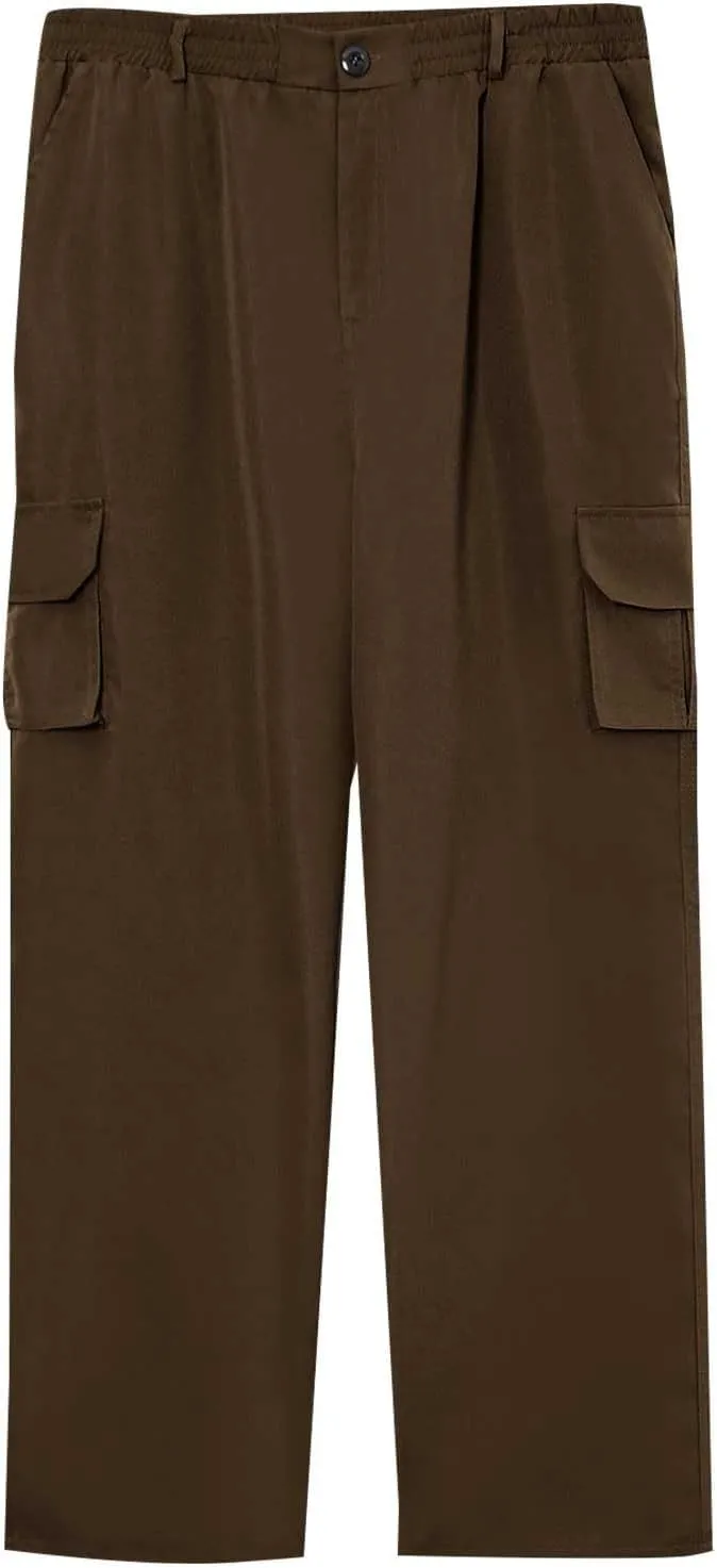Flexcamo - Tactical Waterproof Pants Men Lightweight Casual Comfy Work Cargo Pants Relaxed Fit Carpenter Pants