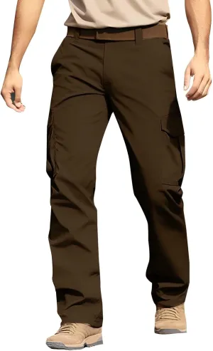 Flexcamo - Tactical Waterproof Pants Men Lightweight Casual Comfy Work Cargo Pants Relaxed Fit Carpenter Pants