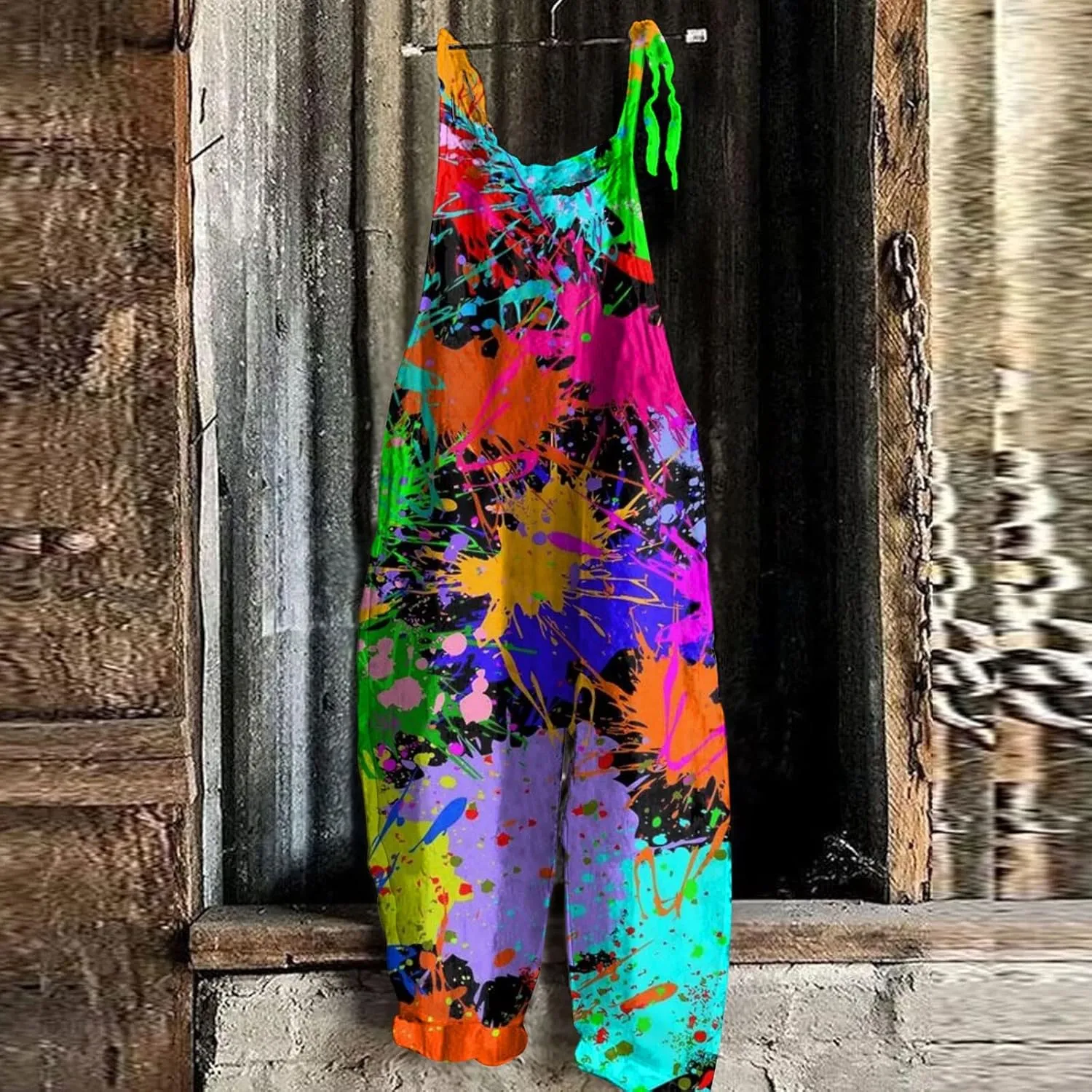 Floral Print Cotton Linen Summer Overalls for Women 2025 Fashion Plus Size Adjustable Jumpsuits Rompers Pants