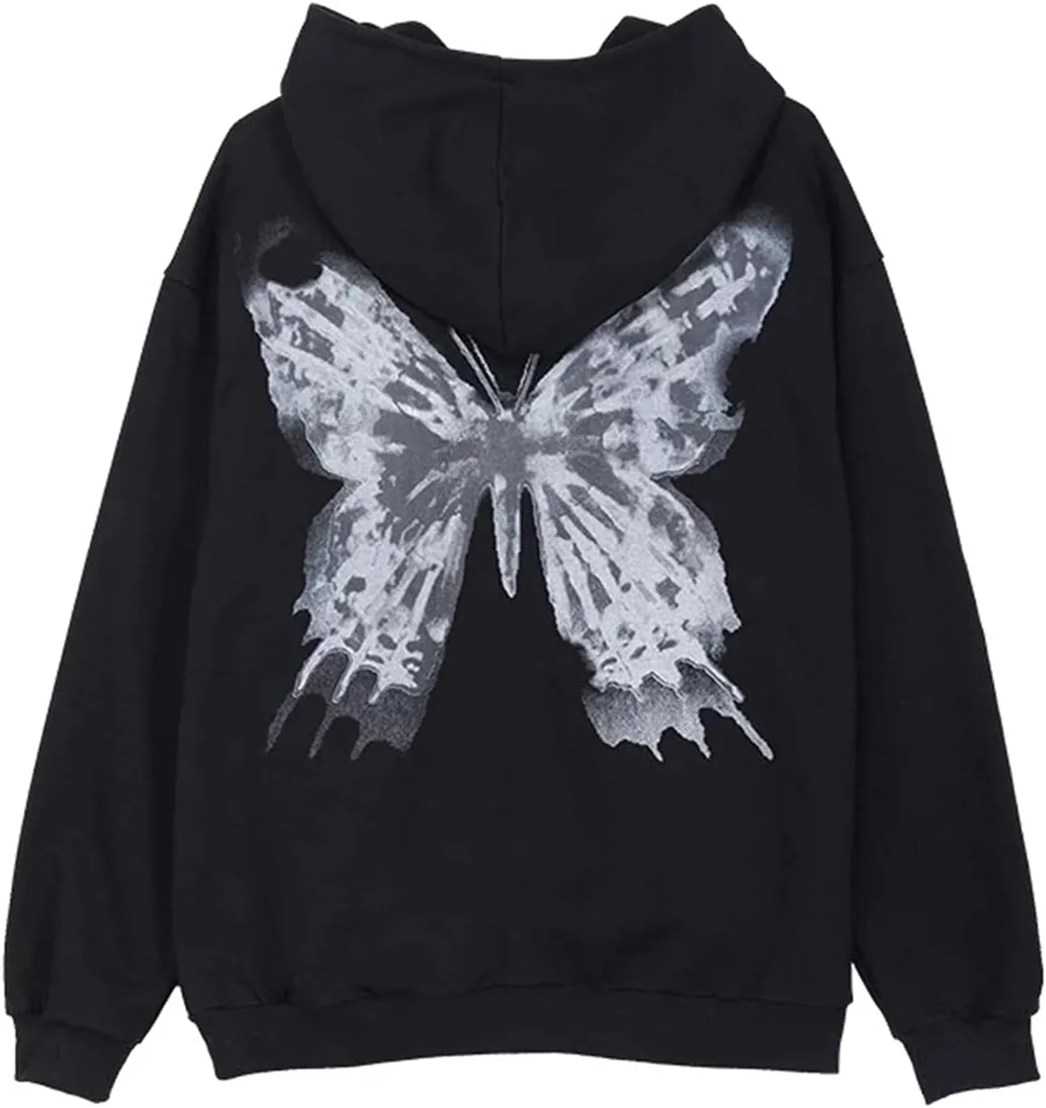 Franhais Gothic Zip Up Hoodie Oversized Women Sweatshirt Harajuku Punk E-Girls Y2K Aesthetic Autumn Outwear Jacket