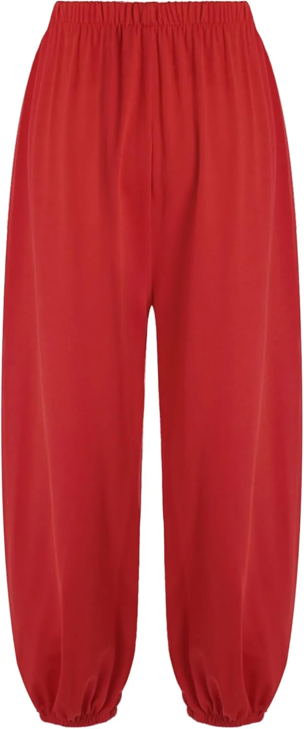 Hansber Kids Unisex Casual Harem Pants Hip Hop Dance Pants Casual Baggy Jogger Pants Kung Fu Practice Trousers