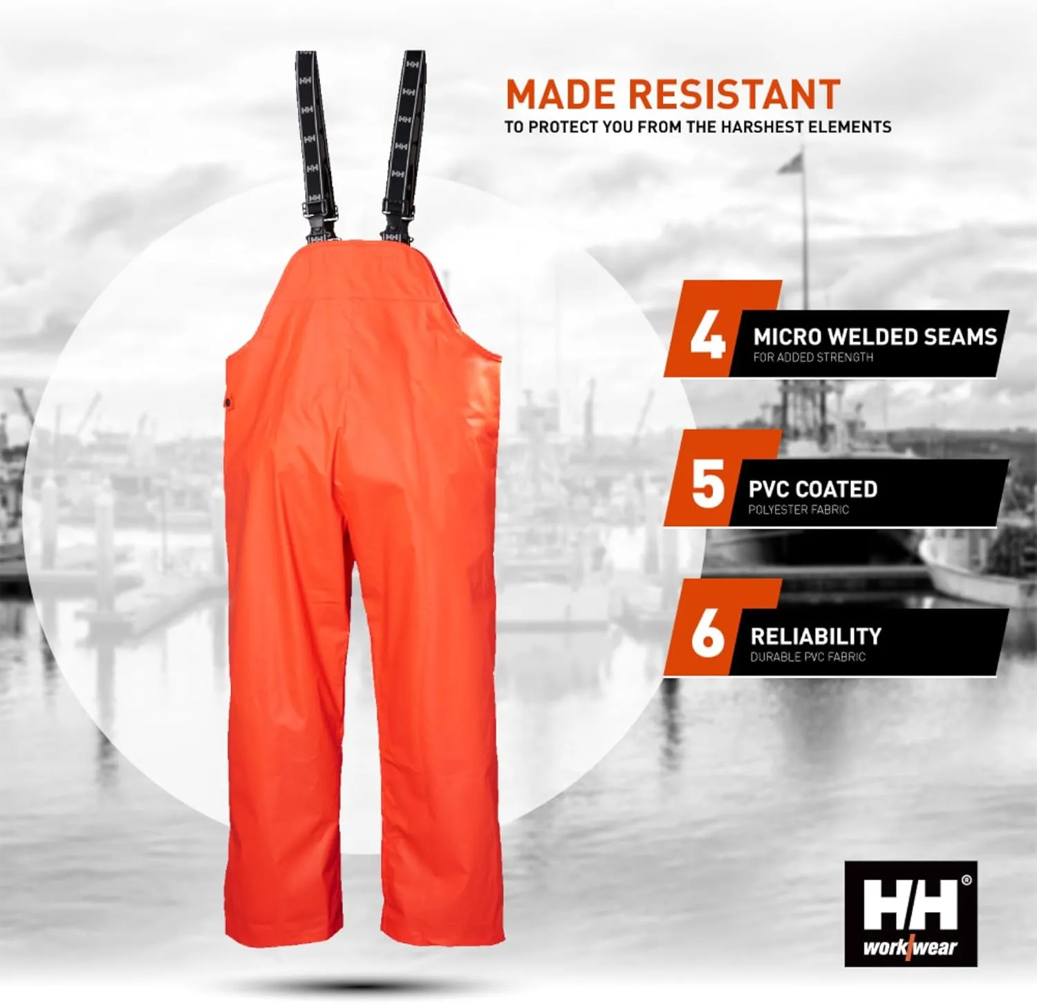 Helly-Hansen mens Workwear Mandal Fishing and Rain Bib Pant